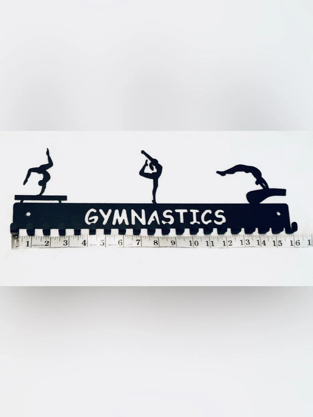 Gymnastics Medal Hanger - Black Metal Award Holder Honor Metal Holder